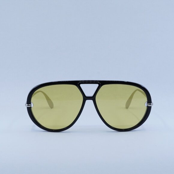 Bottega Veneta BV1274S 002 Sunglasses Black Aviator Frame, Mustard Lenses main image 7